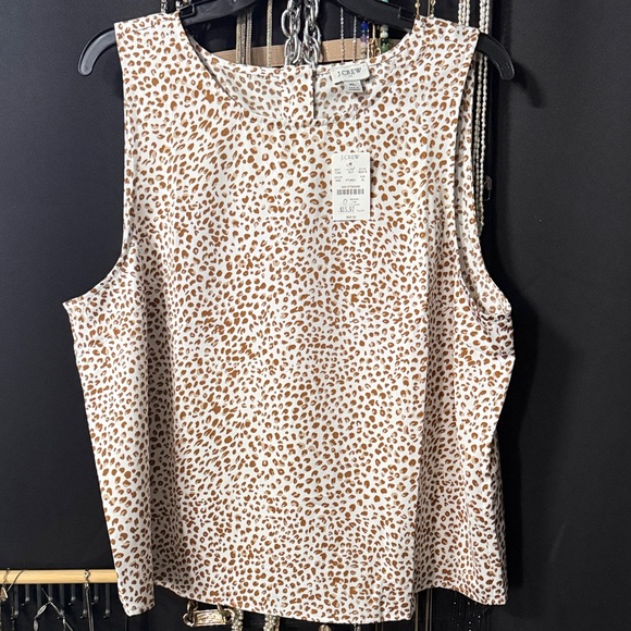 J. Crew Tops - J. Crew Brown and White Patterned Blouse